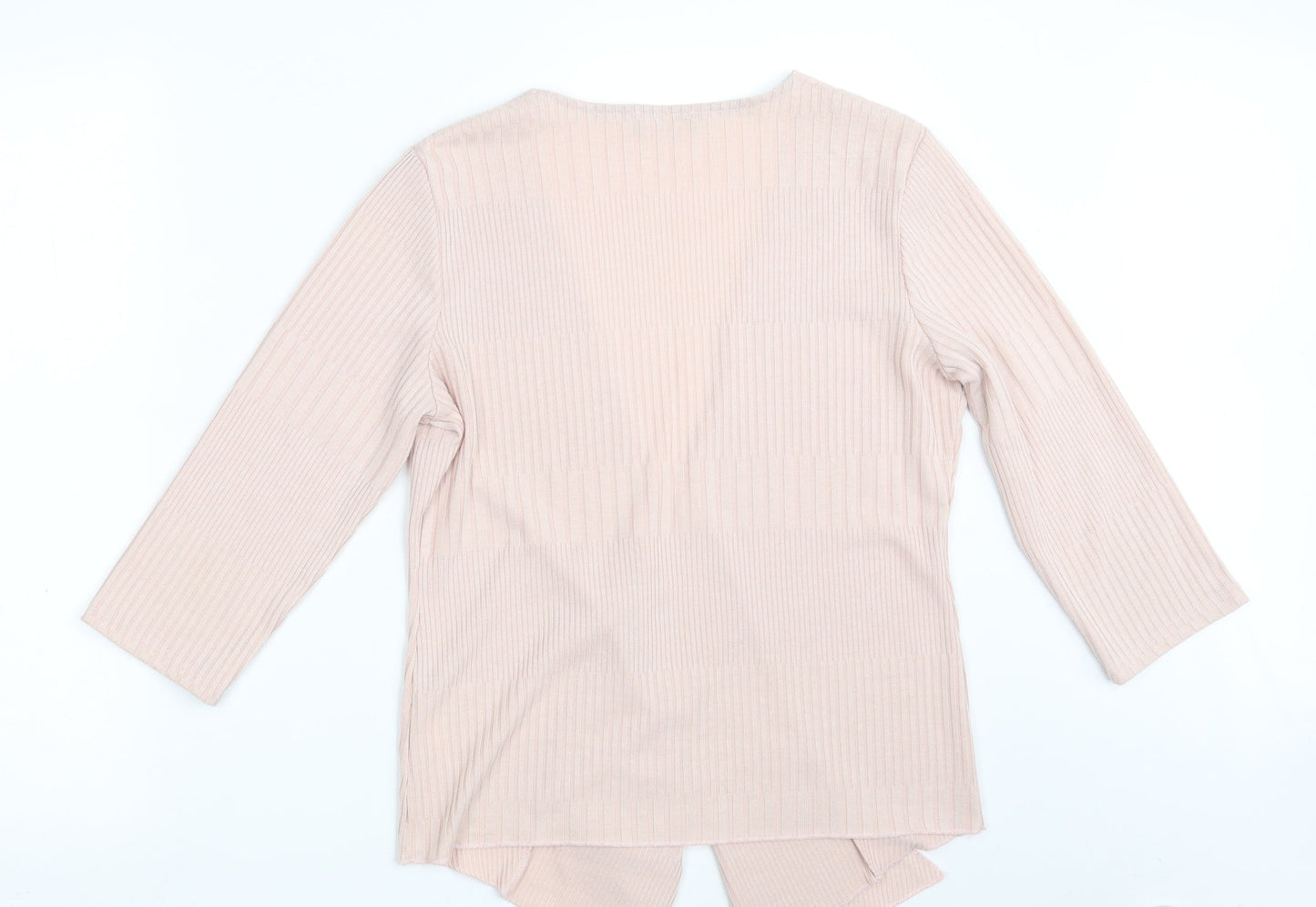 Per Una Womens Pink V-Neck  Polyester Wrap Jumper Size 14
