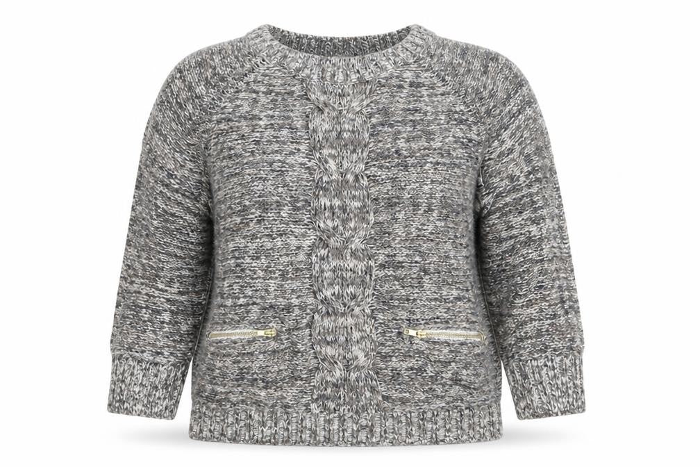 Soon Womens Beige Round Neck  Cotton Pullover Jumper Size 14