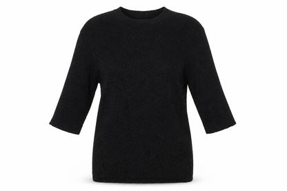 Next Womens Black Crew Neck  Viscose Pullover Jumper Size 8