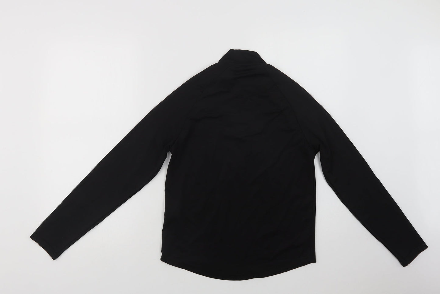 Boohoo Womens Black  Polyester Henley Sweatshirt Size 10  Zip