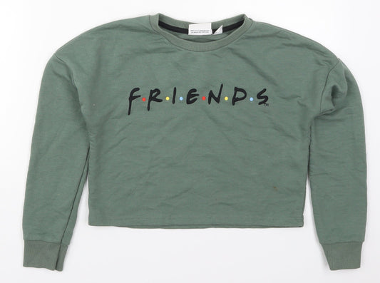 Pirmark Girls Green  Polyester Pullover Sweatshirt Size 9-10 Years  Pullover - Friends