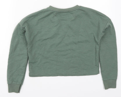 Preloved Pirmark Girls Green  Polyester Pullover Sweatshirt Size 9-10 Years  Pullover - Friends - Back