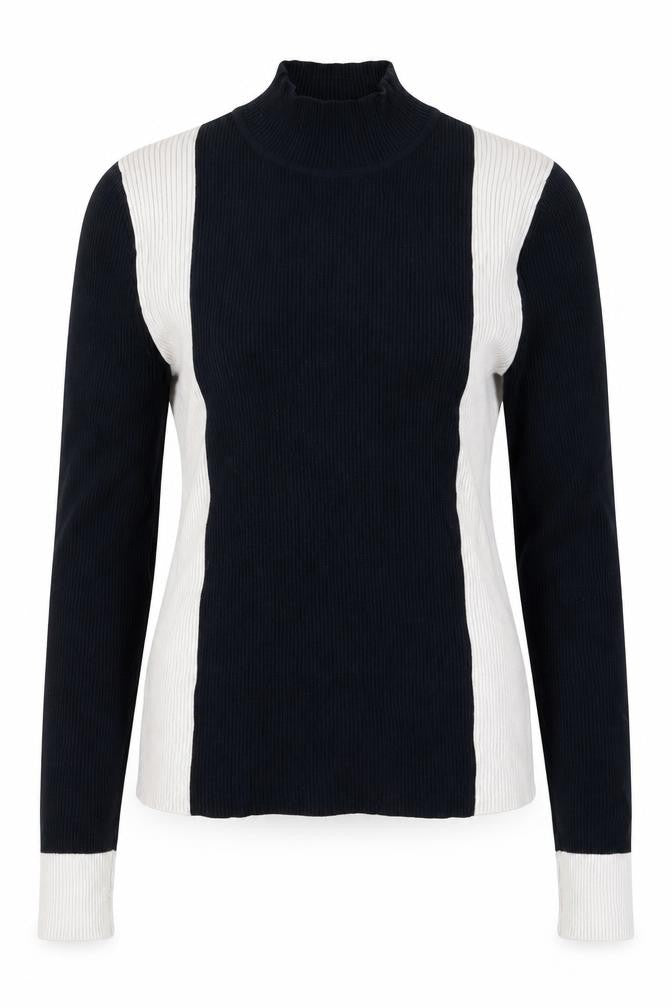 Zara Womens Blue Mock Neck  Viscose Pullover Jumper Size M