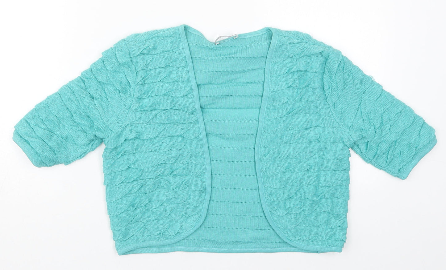 Per Una Womens Blue V-Neck  Polyester Cardigan Jumper Size 10