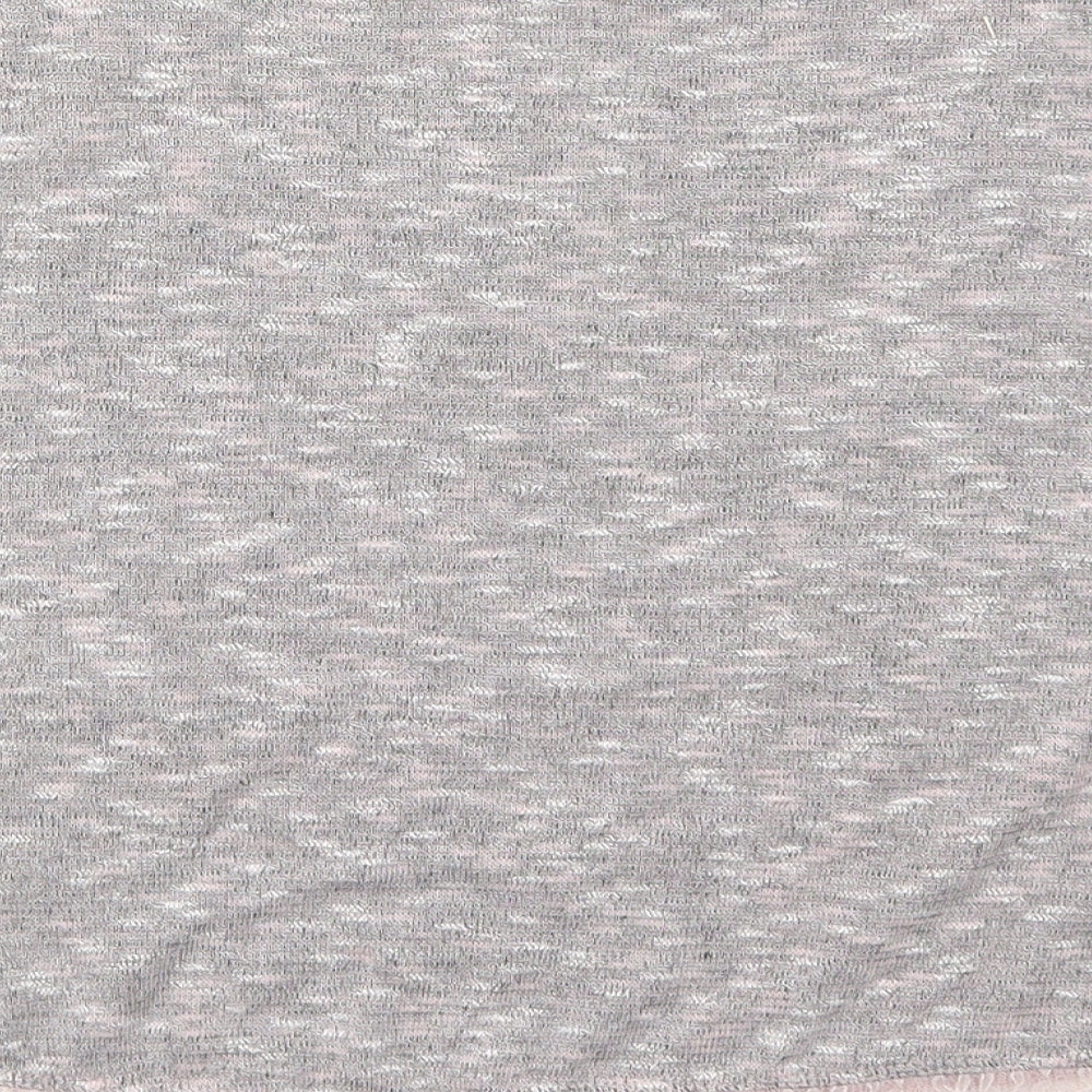 New Look Womens Pink  Polyester Basic T-Shirt Size 10 Round Neck
