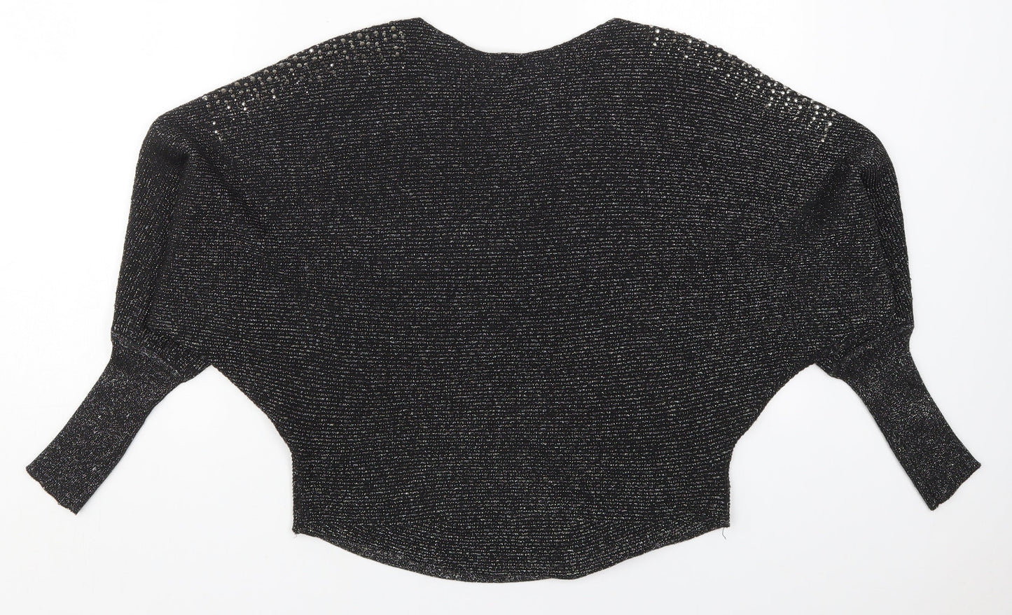Foresta Bella Womens Black Round Neck  Viscose Pullover Jumper Size S