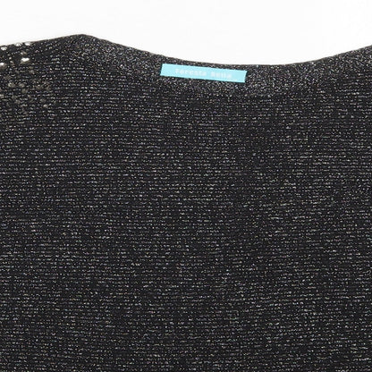 Foresta Bella Womens Black Round Neck  Viscose Pullover Jumper Size S