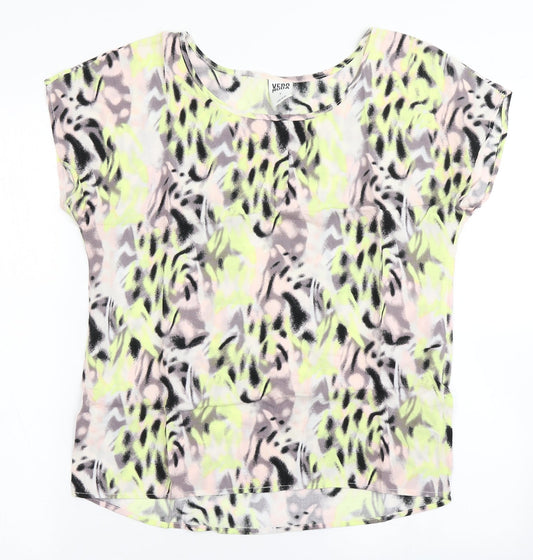 VERO MODA Womens Multicoloured  Viscose Basic Blouse Size S Round Neck