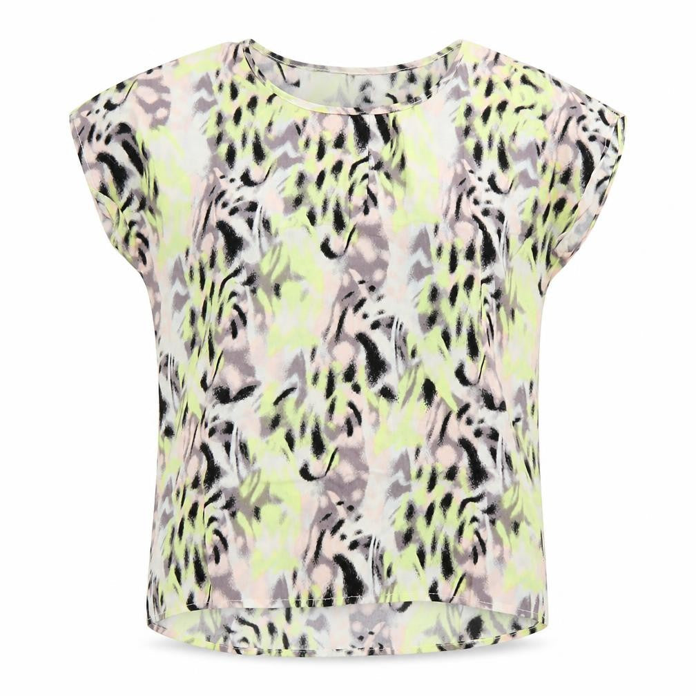 VERO MODA Womens Multicoloured  Viscose Basic Blouse Size S Round Neck
