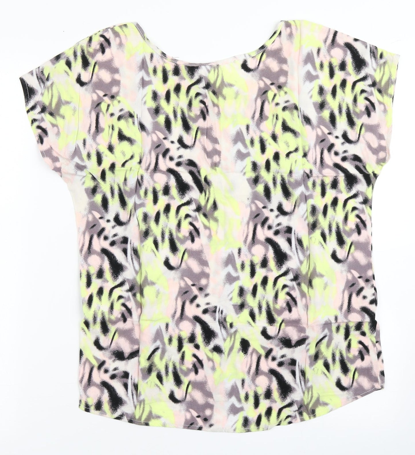 VERO MODA Womens Multicoloured  Viscose Basic Blouse Size S Round Neck
