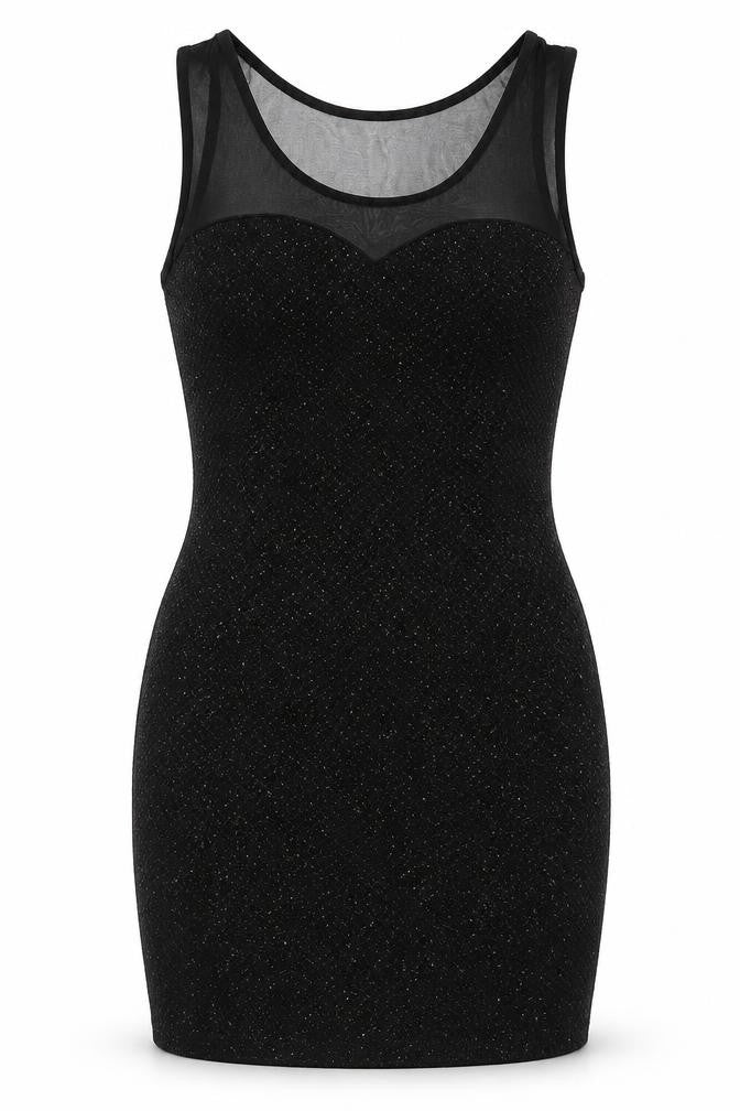 Gondola Blu Womens Black  Polyester Bodycon  Size S  Round Neck Pullover
