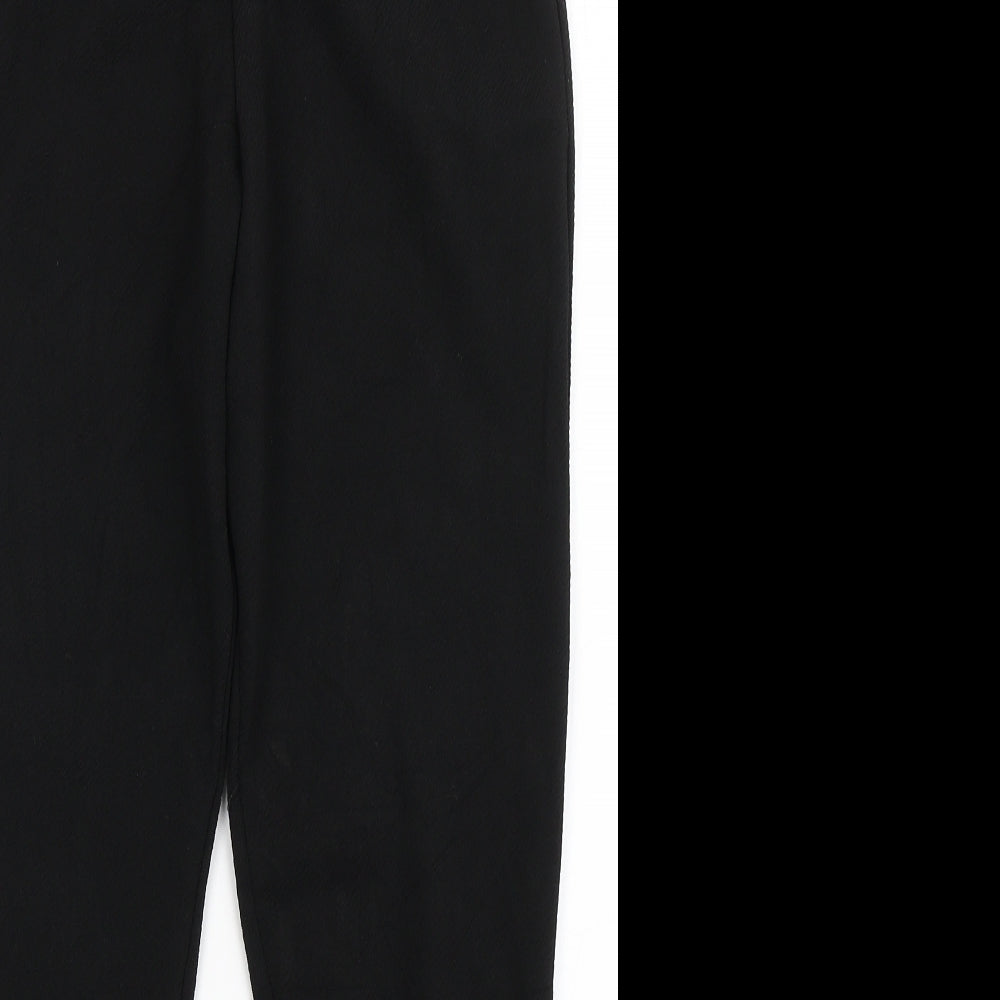 Boohoo Womens Black  Polyester Trousers  Size 10 L26 in Regular