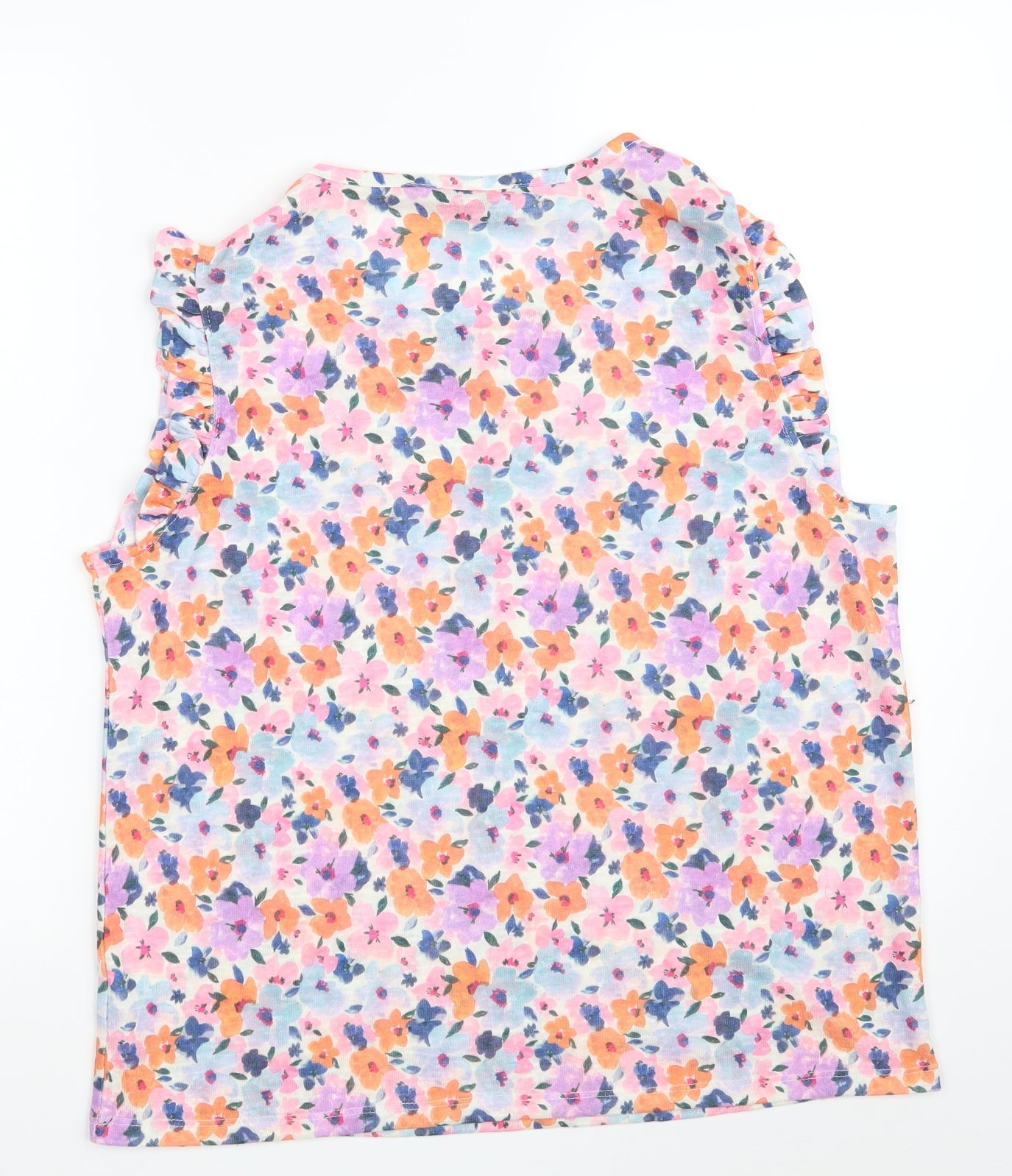TU Womens Multicoloured Floral 100% Polyester Pullover Sweatshirt Size 14