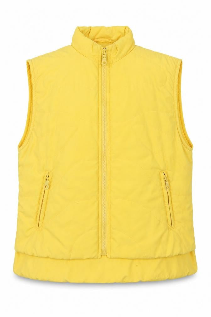 Equation Active Womens Yellow  Polyester Basic Casual Size L High Neck Zip