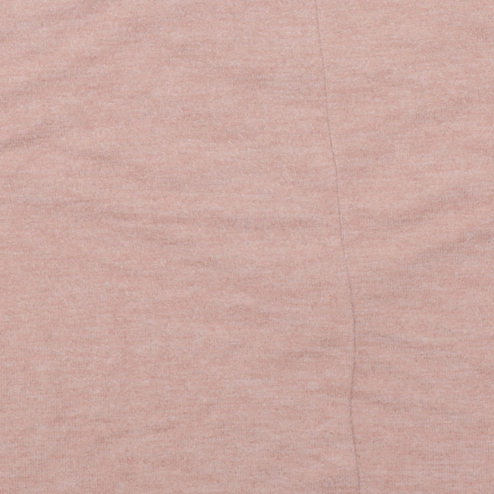 Papaya Womens Pink Crew Neck Fair Isle Polyester Pullover Jumper Size 14