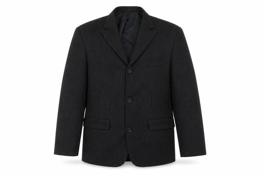 Willson Mens Black Striped Polyester Jacket Blazer Size 38