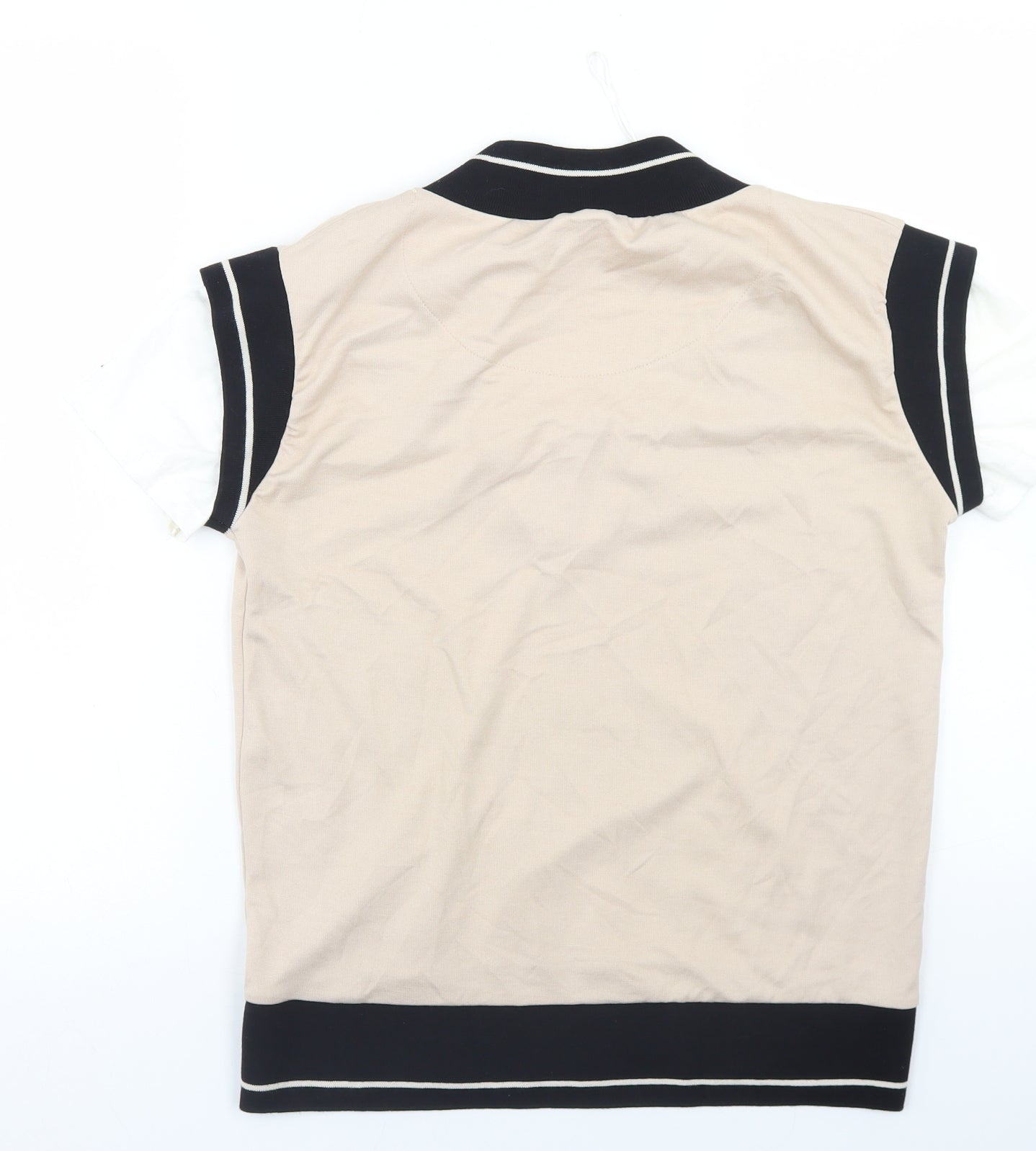 Gallery Womens Beige  Viscose Basic Tank Size XS Crew Neck - T Shirt Underlayer