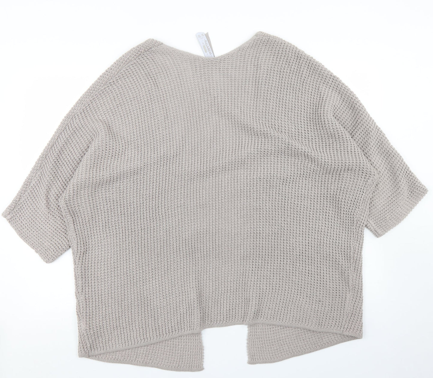 Pull & Bear Womens Beige Round Neck  Polyester Cardigan Jumper Size M