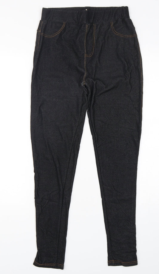 Krisp Womens Black  Viscose Jegging Jeans Size M L28 in Regular