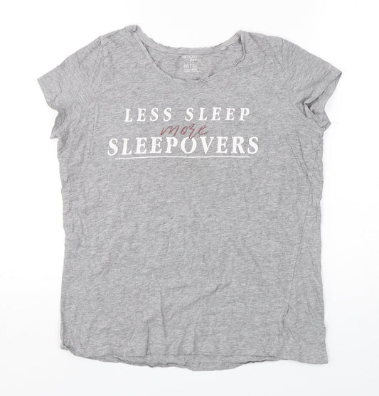 ESMARA Womens Grey Solid Cotton Top Pyjama Top Size M