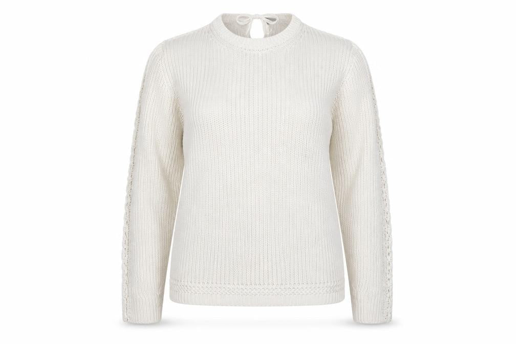 Marks & Spencer Womens White Round Neck  Cotton Pullover Jumper Size XL