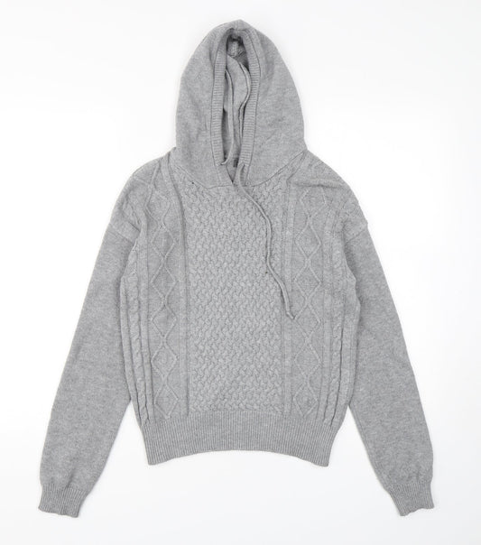 Primark Womens Grey  Viscose Pullover Hoodie Size 6  Pullover