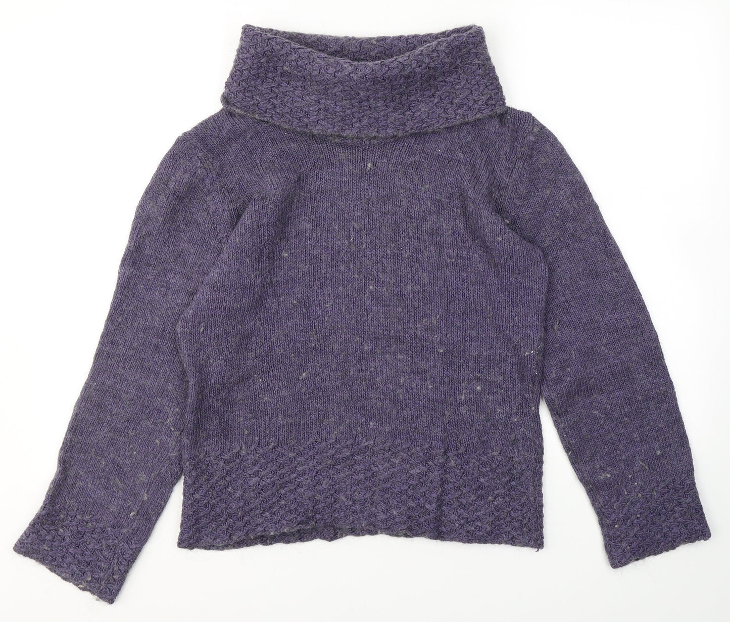 Savida Womens Purple Roll Neck  Acrylic Pullover Jumper Size 16