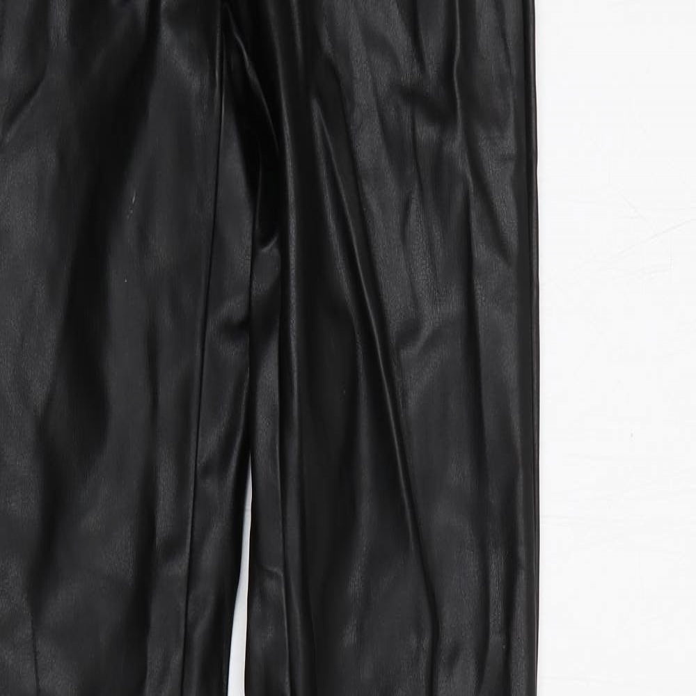 Zara Womens Black  Acrylic Trousers  Size 24 in  Regular Zip