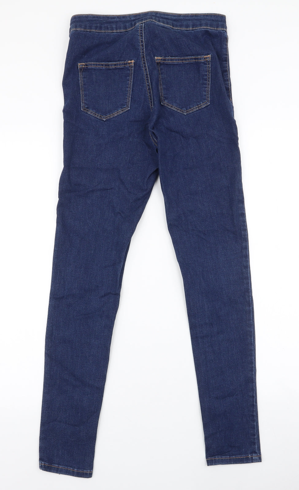 Oasis Womens Blue  Cotton Skinny Jeans Size 8 L28 in Regular Zip