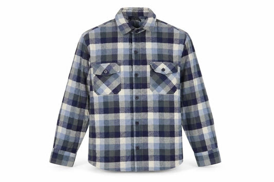 UrbanSpirit Mens Blue Plaid Cotton  Button-Up Size M Collared Button