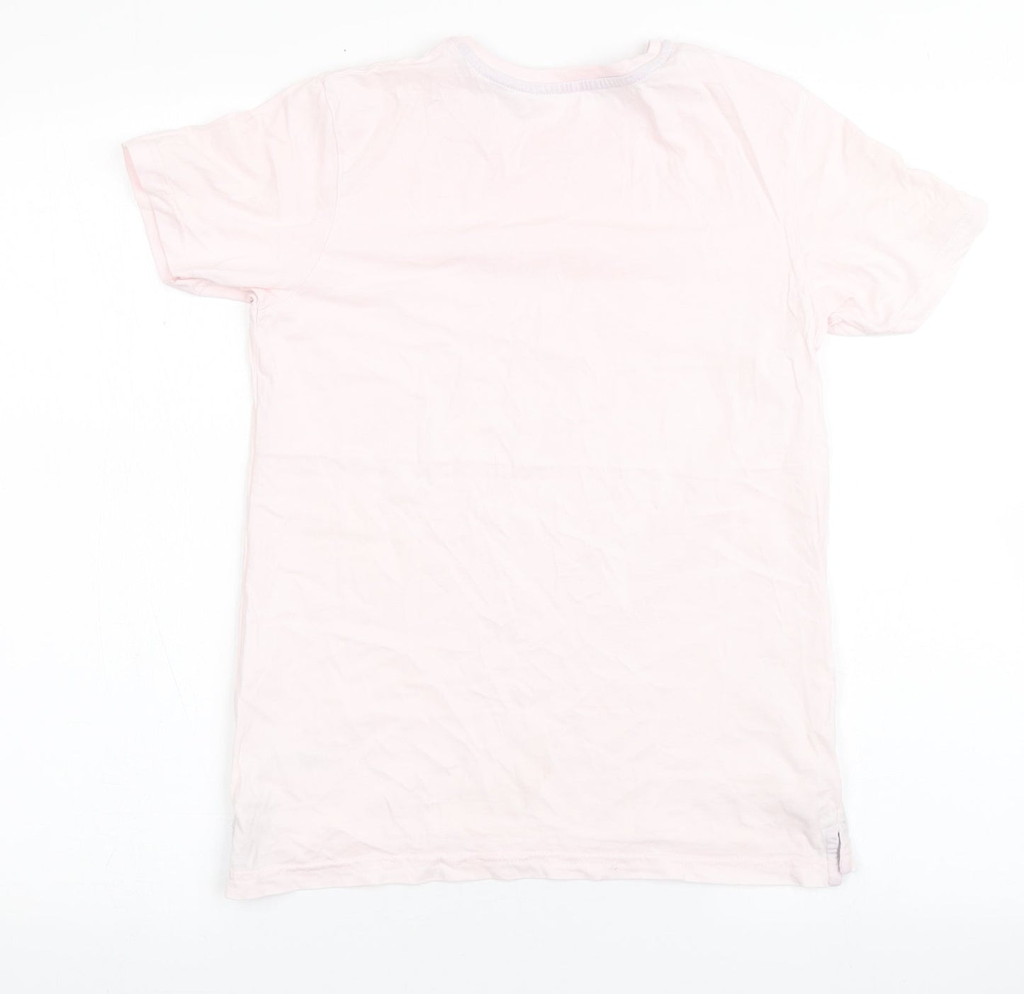 George Boys Pink  Cotton Basic T-Shirt Size 10-11 Years Round Neck Pullover