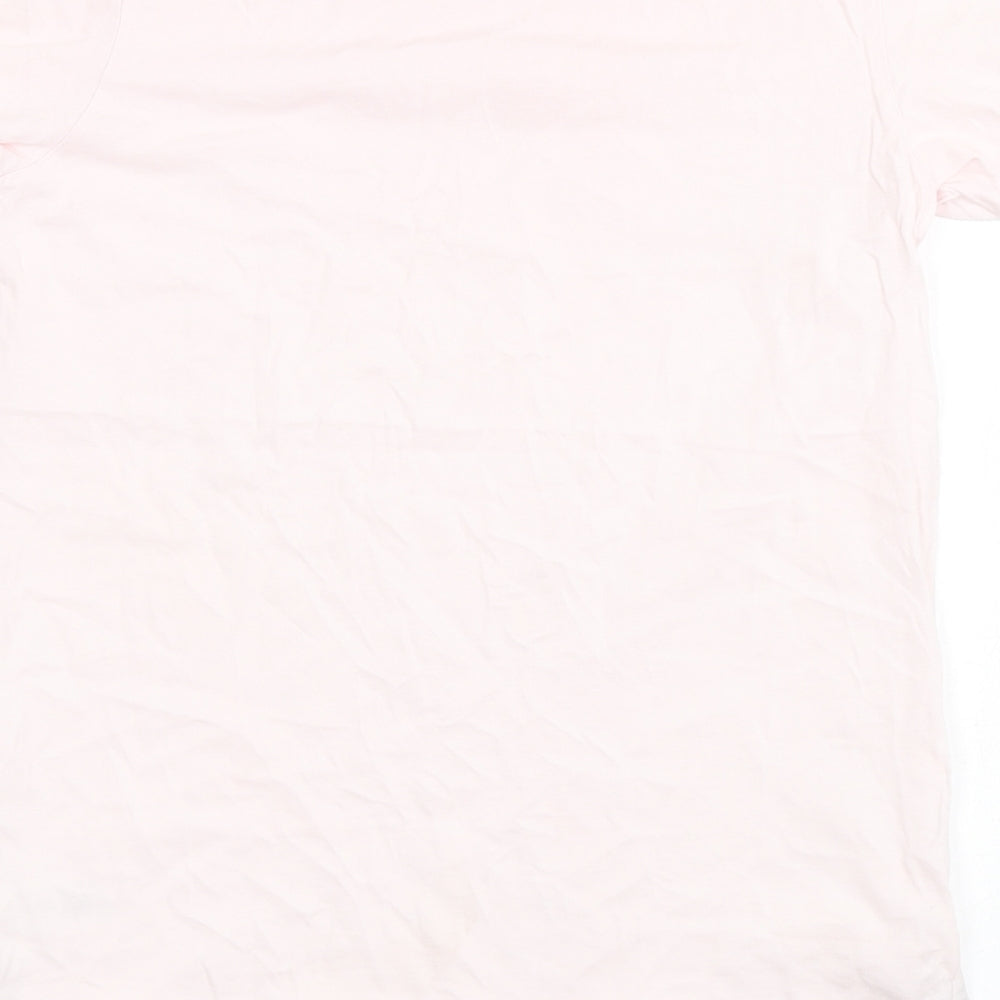 George Boys Pink  Cotton Basic T-Shirt Size 10-11 Years Round Neck Pullover