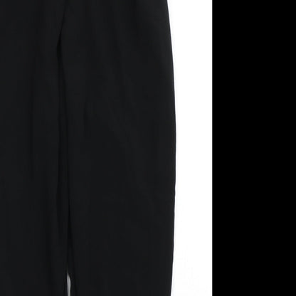 Topshop Womens Black  Polyester Trousers  Size 10 L24 in Regular