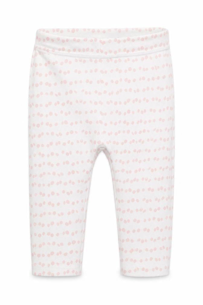 George Girls White Polka Dot Cotton Sweatpants Trousers Size 6-9 Months   - Pink Polka Dot