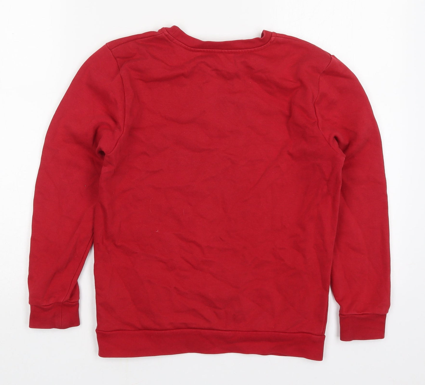 George Boys Red  Cotton Pullover Sweatshirt Size 9-10 Years  Pullover
