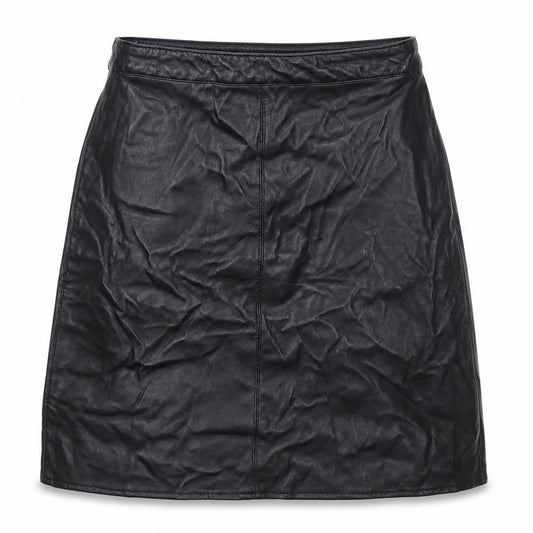 Atmosphere Womens Black  Polyurethane A-Line Skirt Size 4   Zip