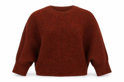 F&F Womens Brown Round Neck  Acrylic Pullover Jumper Size 12