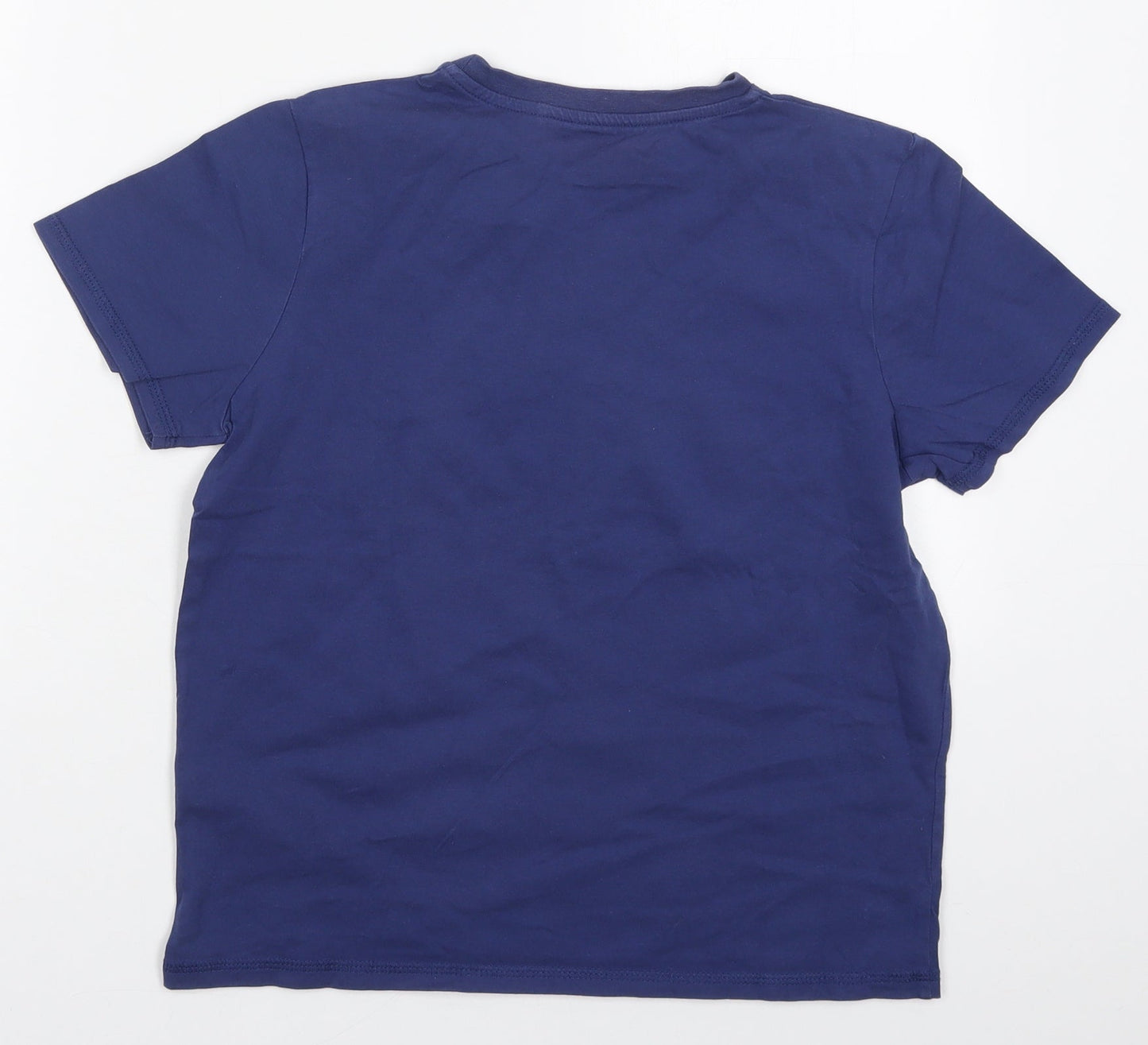 George Boys Blue  Cotton Basic T-Shirt Size M Crew Neck Pullover - Fortnite