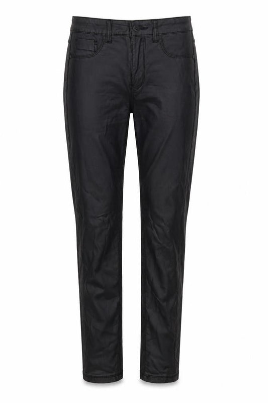 Denim Co. Womens Black  Viscose Trousers  Size 8 L27 in Slim Zip