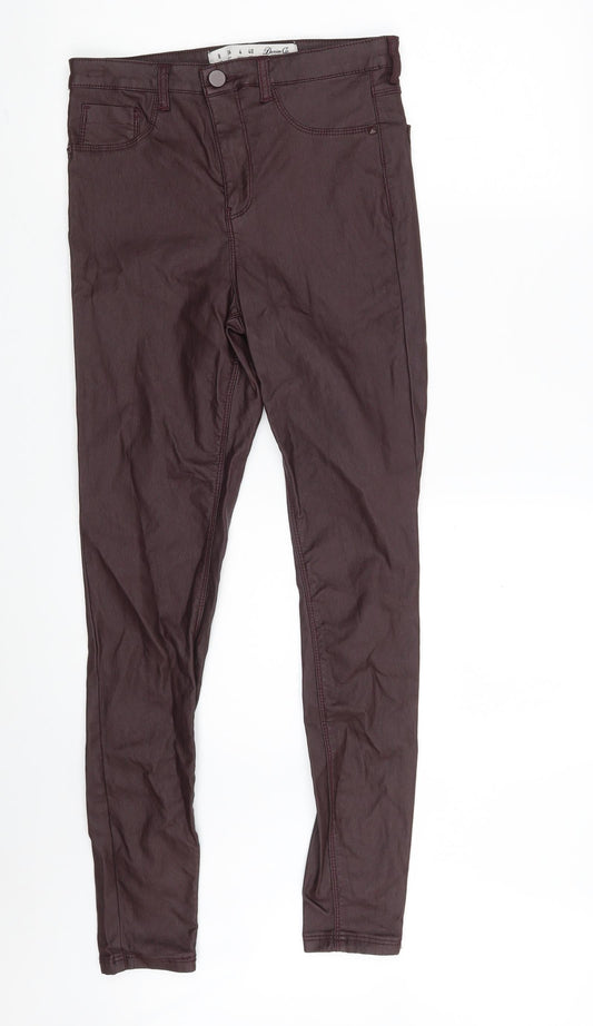Denim Co. Womens Purple  Viscose Jegging Leggings Size 8 L28 in