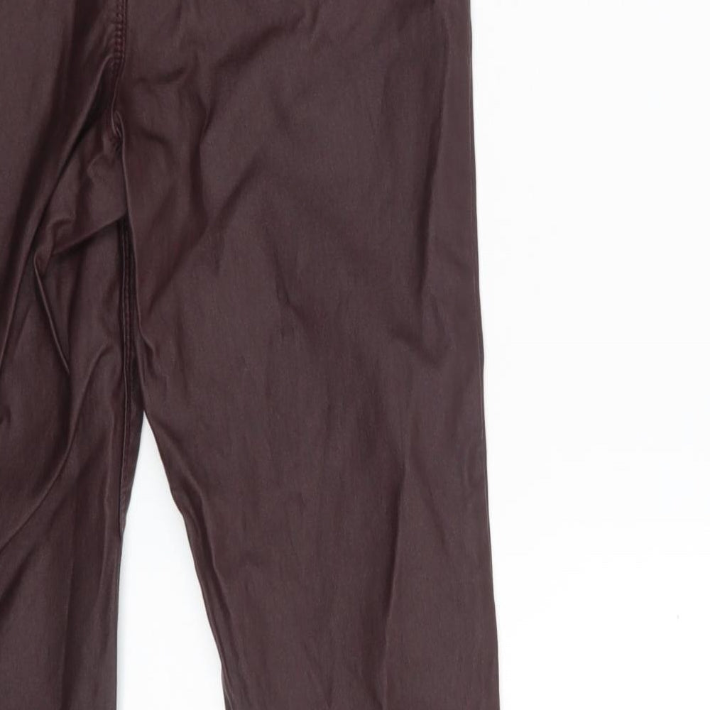 Denim Co. Womens Purple  Viscose Jegging Leggings Size 8 L28 in