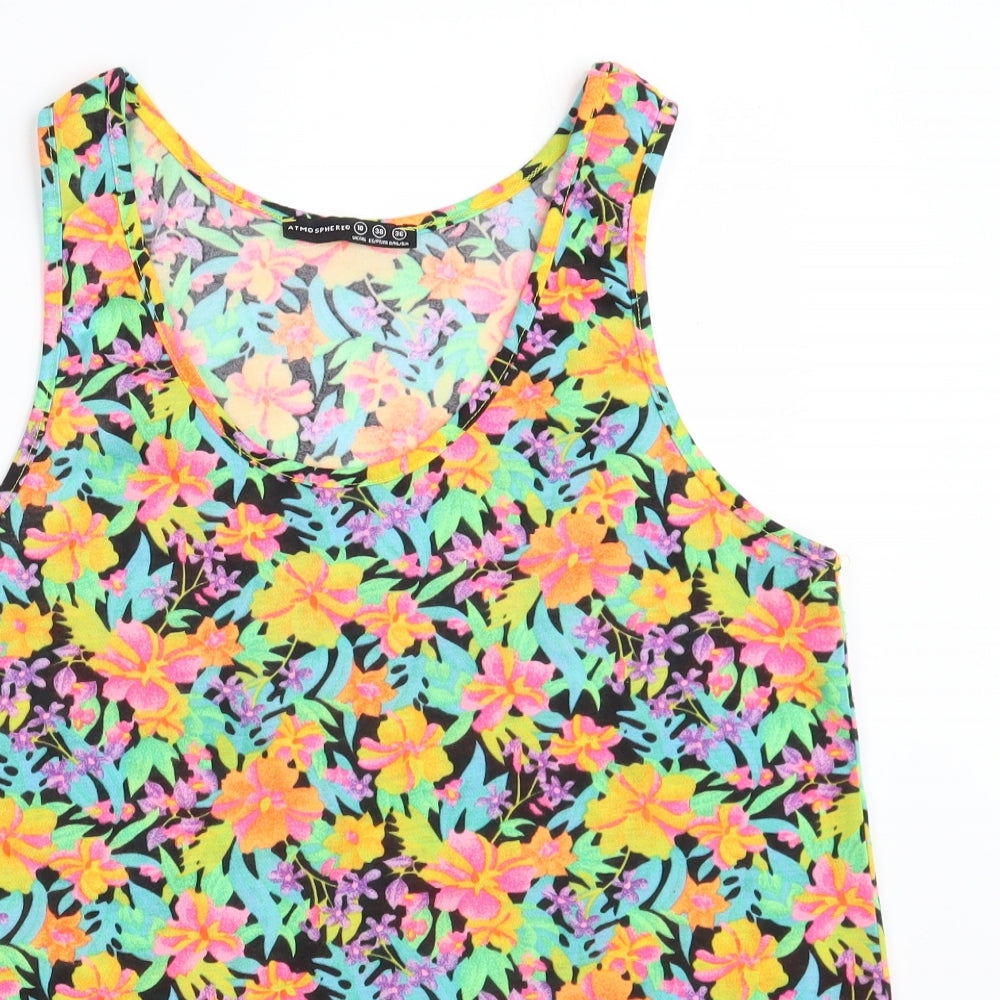 Atmosphere Womens Multicoloured Floral 100% Polyester Vest Sweatshirt Size 10