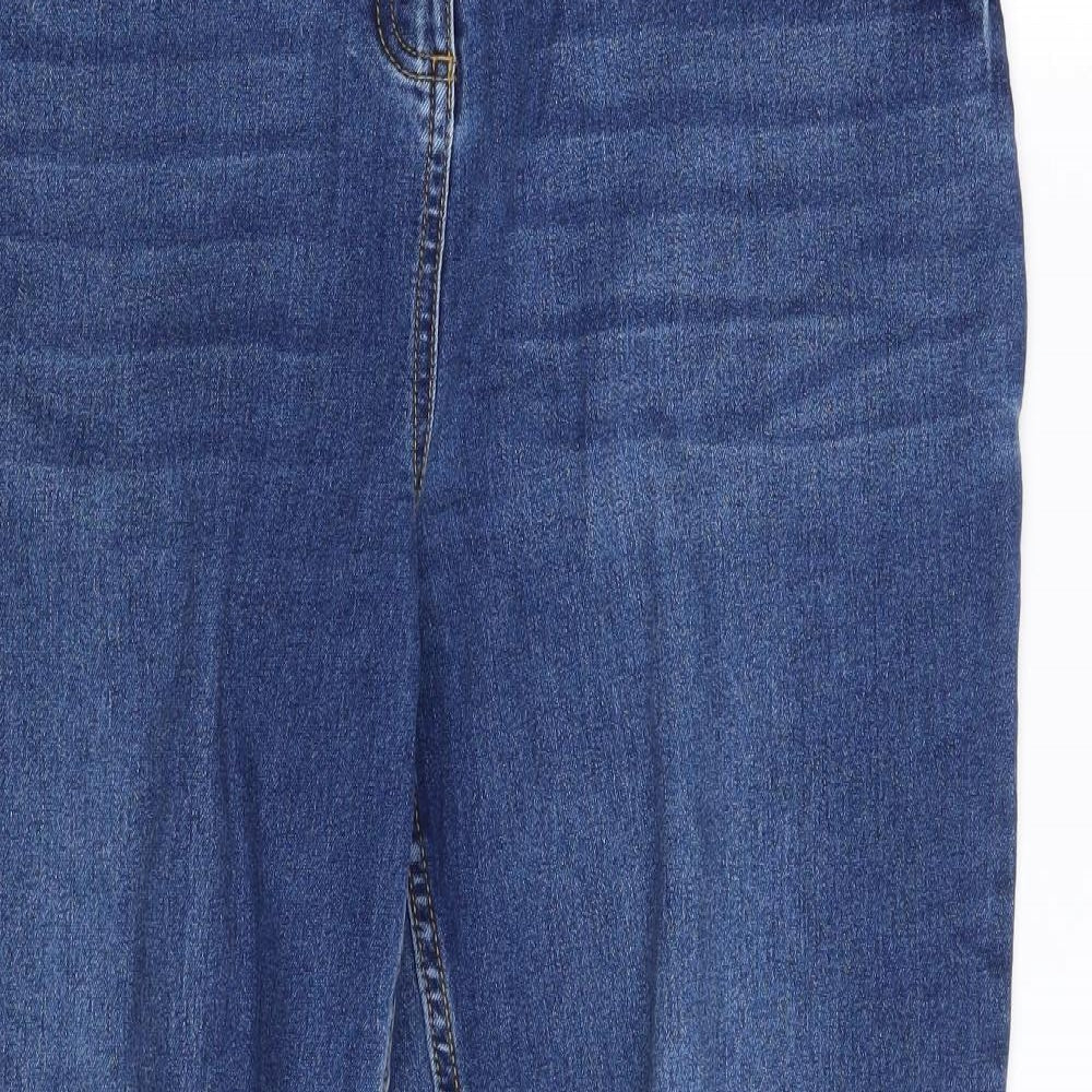 Papaya Mens Blue  Cotton Straight Jeans Size 16 L27 in Regular Zip