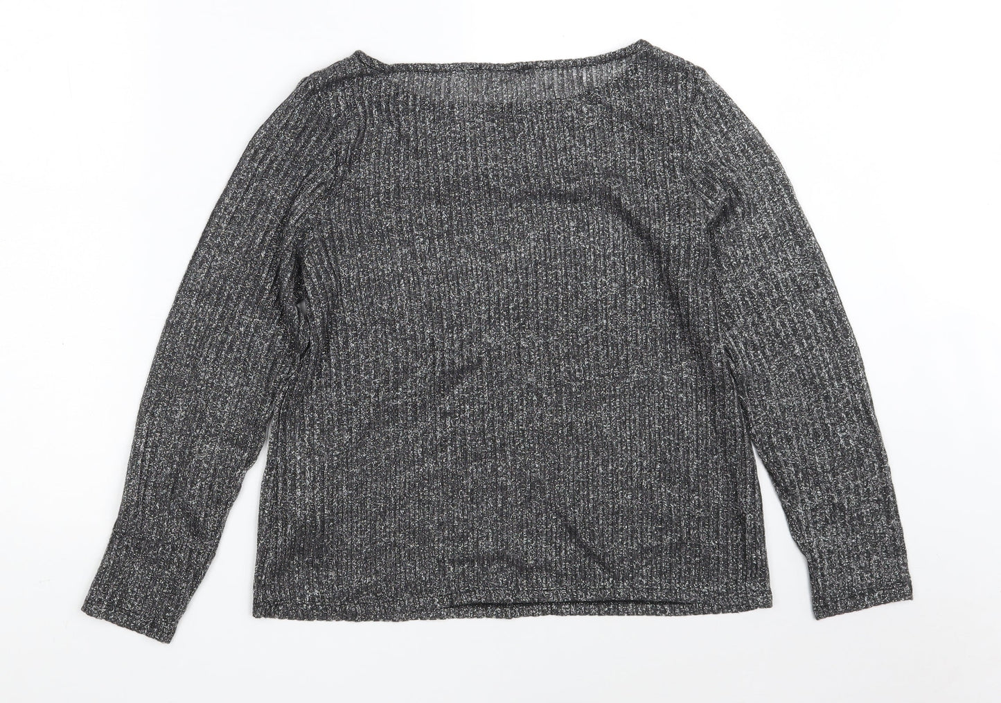 Marks and Spencer Womens Black  Polyester Pullover Sweatshirt Size 14