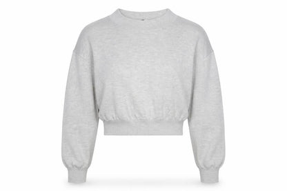 H&M Womens Grey  Acrylic Pullover Sweatshirt Size XS   - Cropped