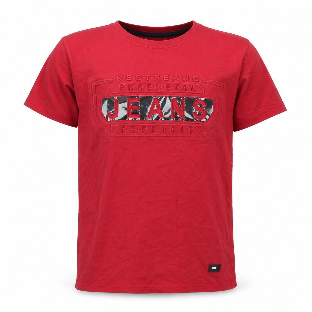 Wi&Magico Boys Red  Cotton Basic T-Shirt Size 12-13 Years Collared