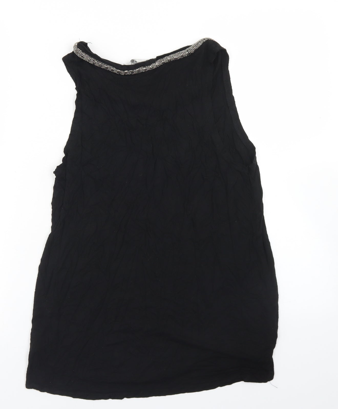 H&M Womens Black  Viscose Basic Tank Size M Round Neck