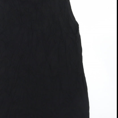 Preloved H&M Womens Black  Viscose Basic Tank Size M Round Neck - Label