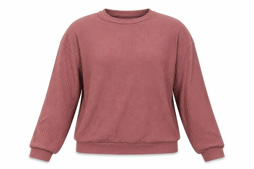 SheIn Womens Red Round Neck  Polyester Pullover Jumper Size S