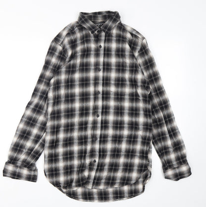 Forever 21 Mens Green Plaid Cotton  Button-Up Size XS Collared Button